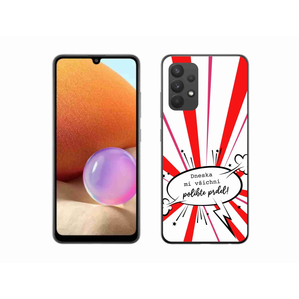 Gél borító mmCase Samsung Galaxy A32 4G - vicces szöveg 15 fehér háttérrel