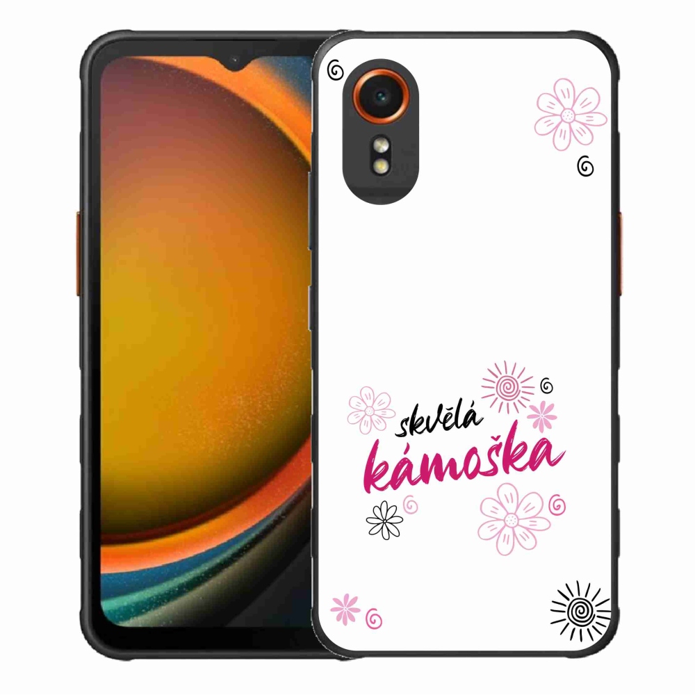 Gél borító mmCase Samsung Galaxy Xcover 7 - nagyszerű haver fehér háttérrel