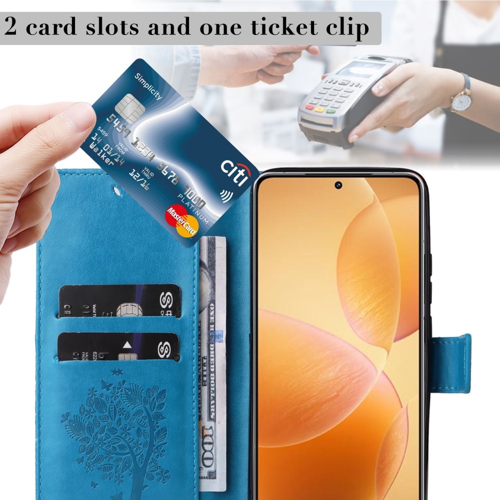 Fák könyve tok Xiaomi 14T Pro - kék