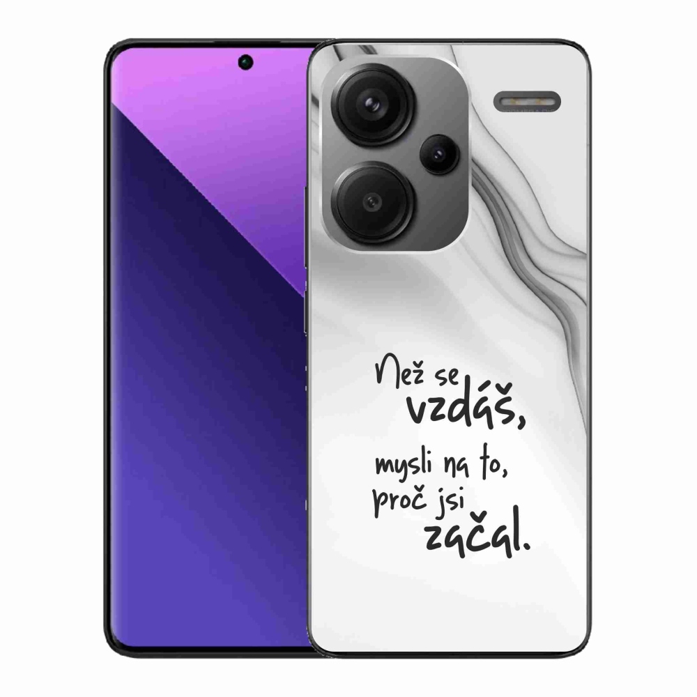 Gél borítás mmCase a Xiaomi Redmi Note 13 Pro+ 5G - idézet 2 fehér háttérrel