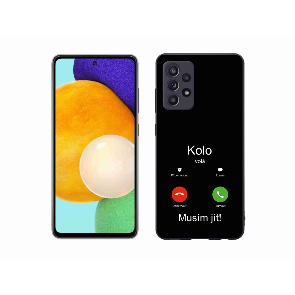 Gél védőhuzat mmCase Samsung Galaxy A52/A52 5G - kerek hívások fekete háttérrel