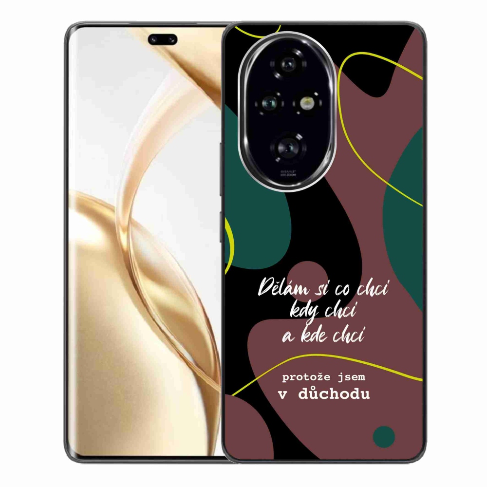 Gél borító mmCase a Honor 200 Pro 5G készülékhez - vicces szöveg 10 fekete háttér