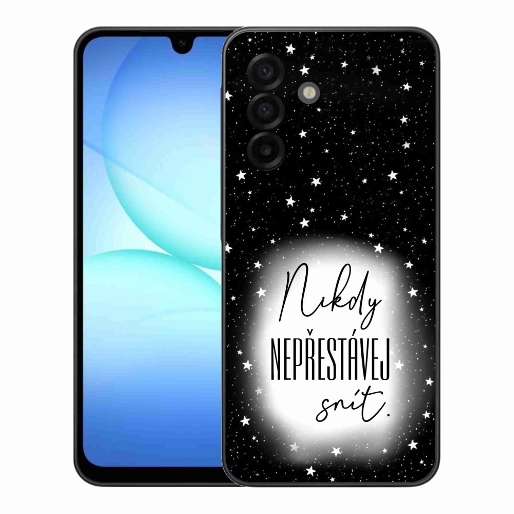 Gél borítás mmCase Samsung Galaxy A17 4G/5G - idézet 1 fehér és fekete háttérrel