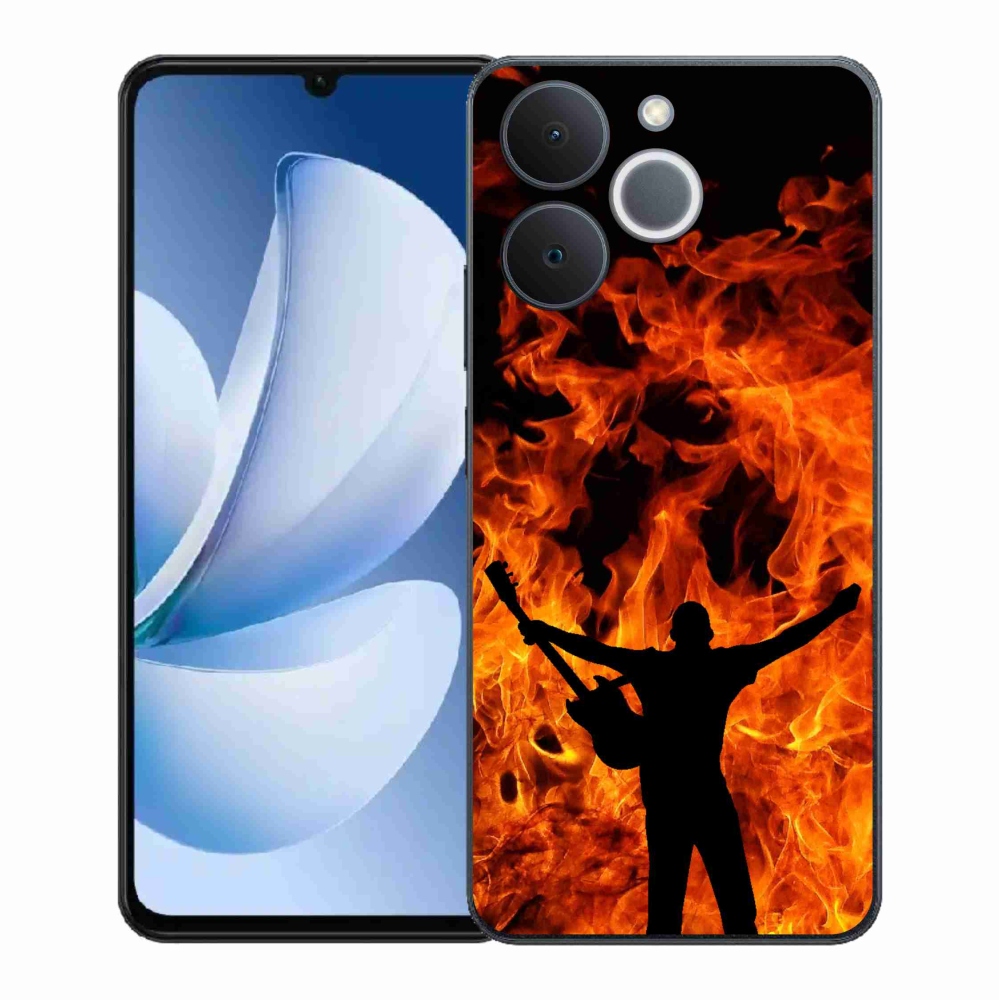 Zselés borítás mmCase a Realme Note 70T-hez - zenész és tűz