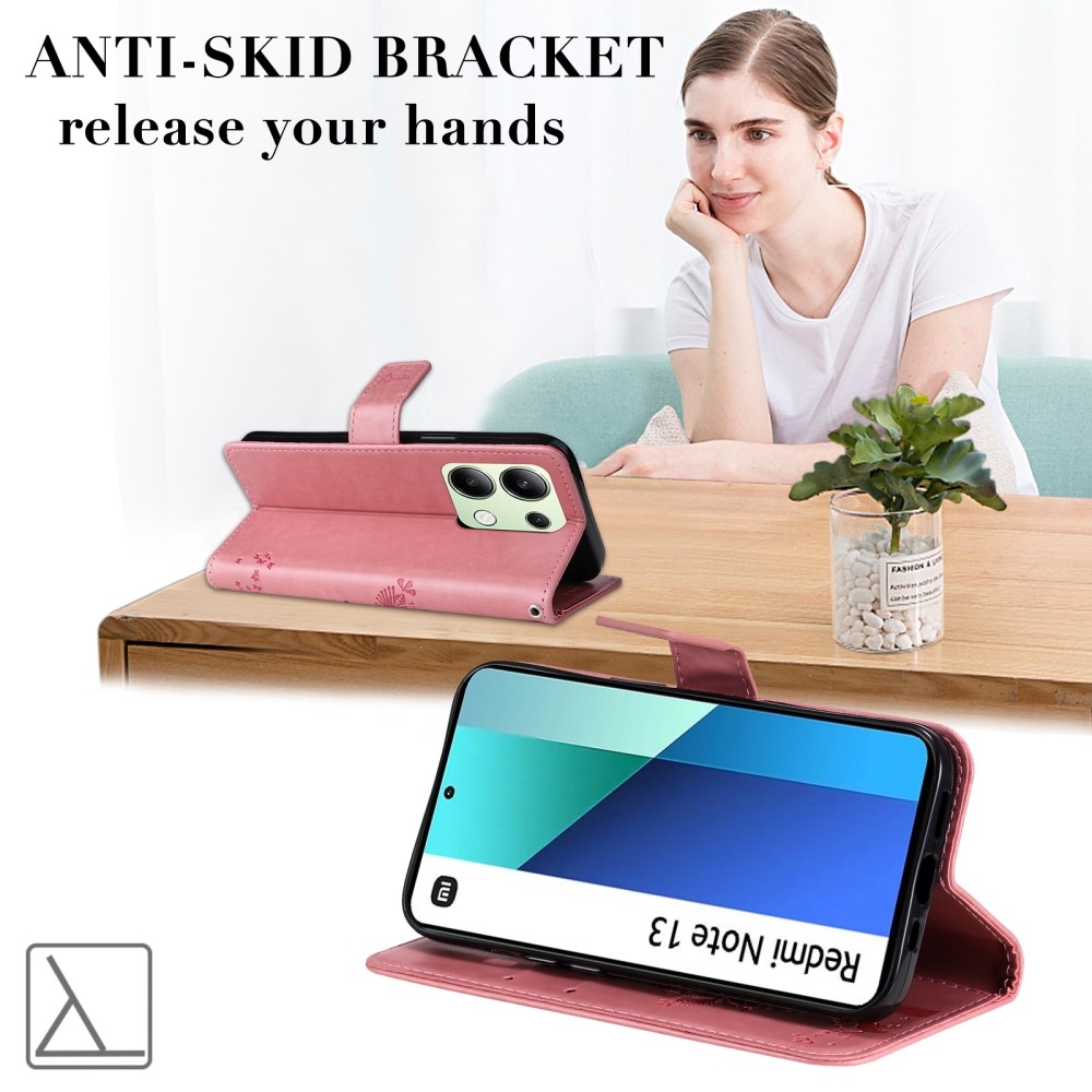 Fák könyve tok Xiaomi Redmi Note 13-hoz - rózsaszín