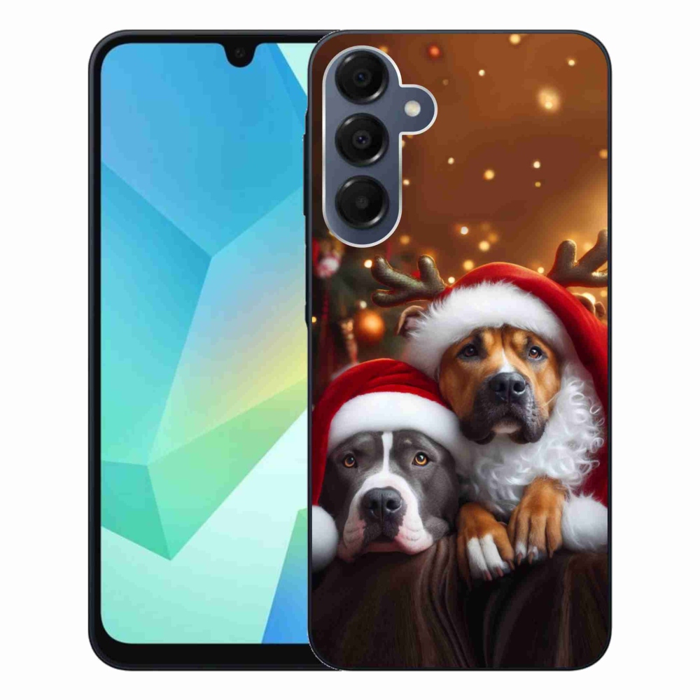 Gél borítás mmCase Samsung Galaxy A16 4G/5G - Karácsonyi kutyák