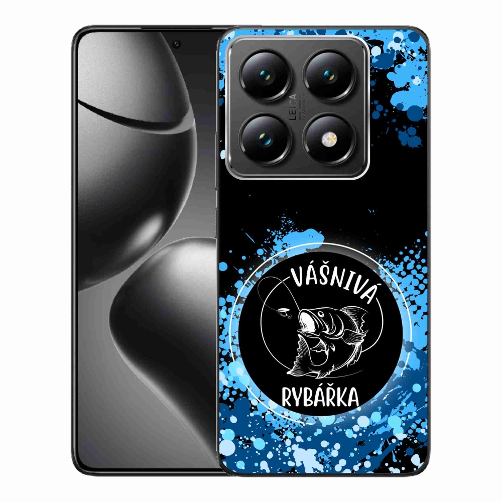 Gél borító mmCase a Xiaomi 14T Pro számára - szenvedélyes halásznő fekete háttérrel