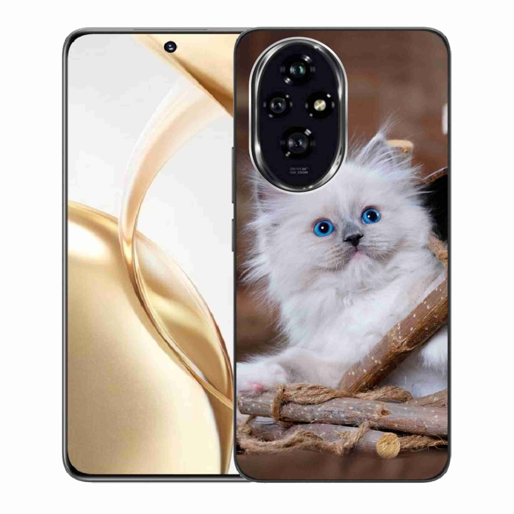 Zselés borítás mmCase a Honor 200 5G készülékhez - fehér cica