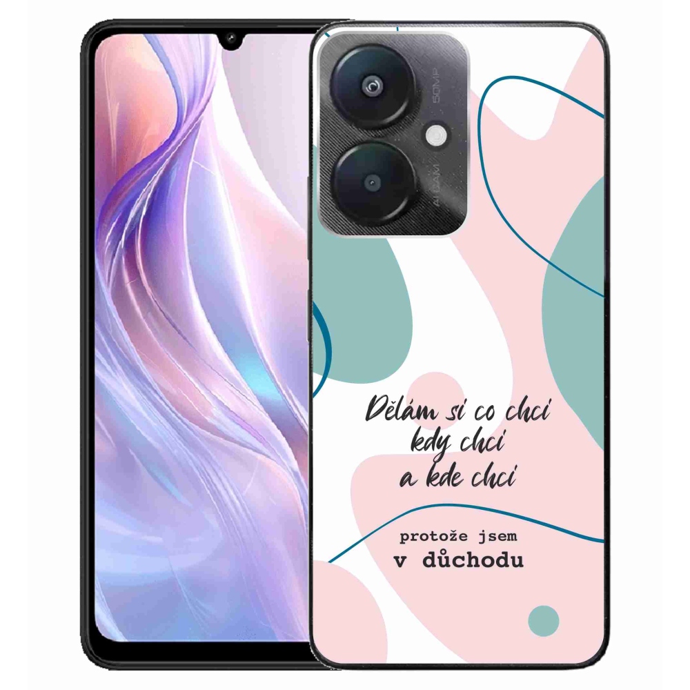 Gél borító mmCase a Xiaomi Redmi 13C 5G-hez - vicces szöveg 10 fehér háttérrel