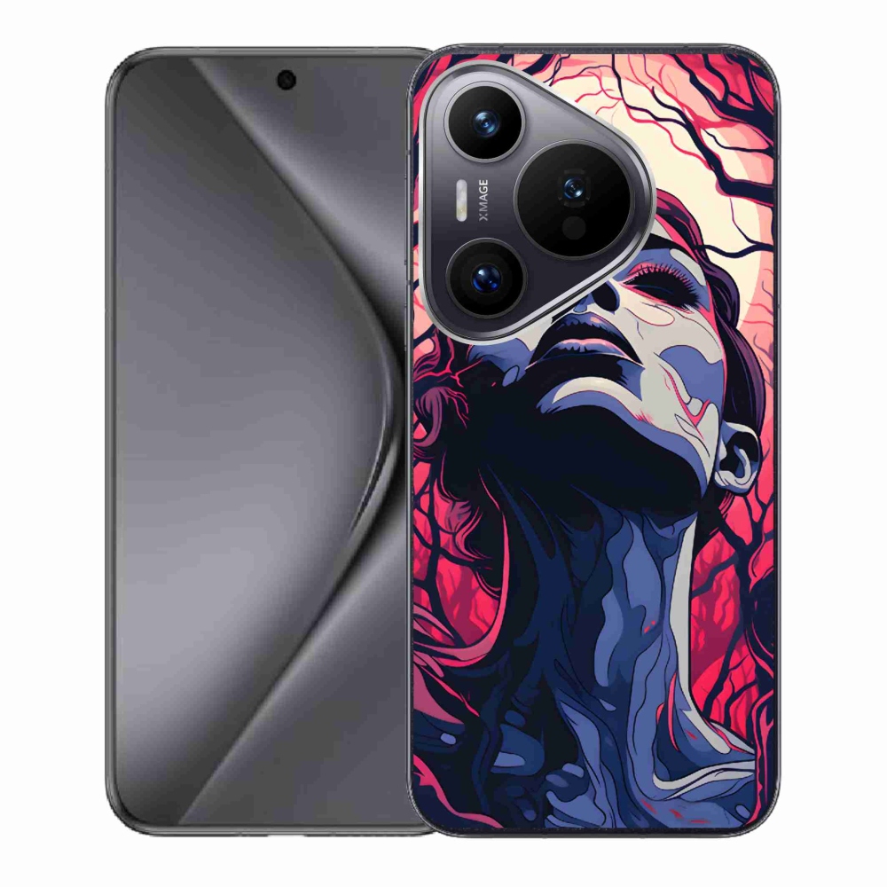 Gél borítás mmCase a Huawei Pura 70-en - absztrakt arc