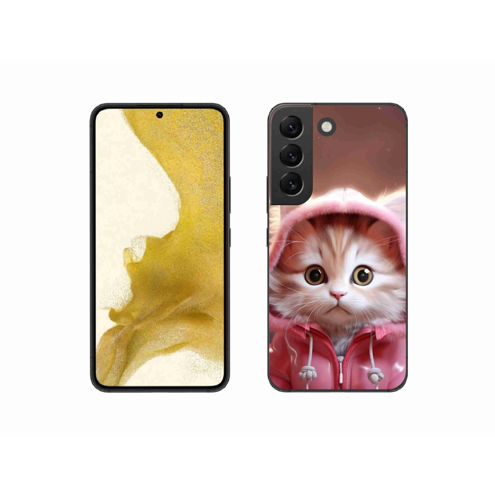 Gél borító mmCase Samsung Galaxy S22 5G - aranyos cica 3