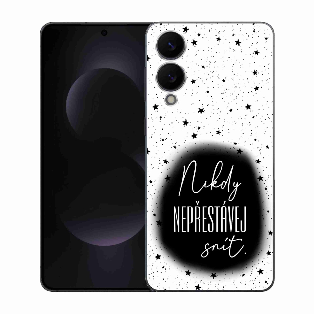 Gél borítás mmCase Samsung Galaxy S25 Edge készülékhez - idézet 1 fekete-fehér háttérrel