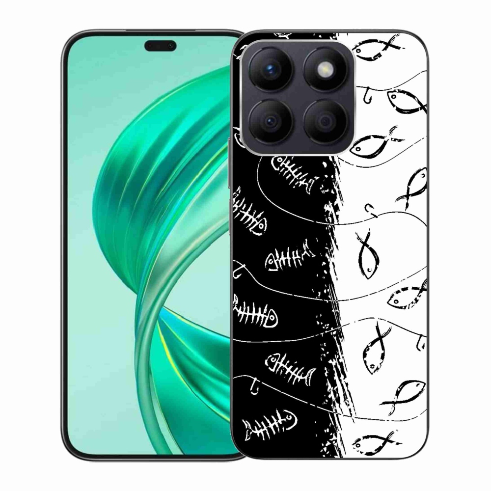 Zselés borító mmCase a Honor X8b készülékhez - csontvázak és halak