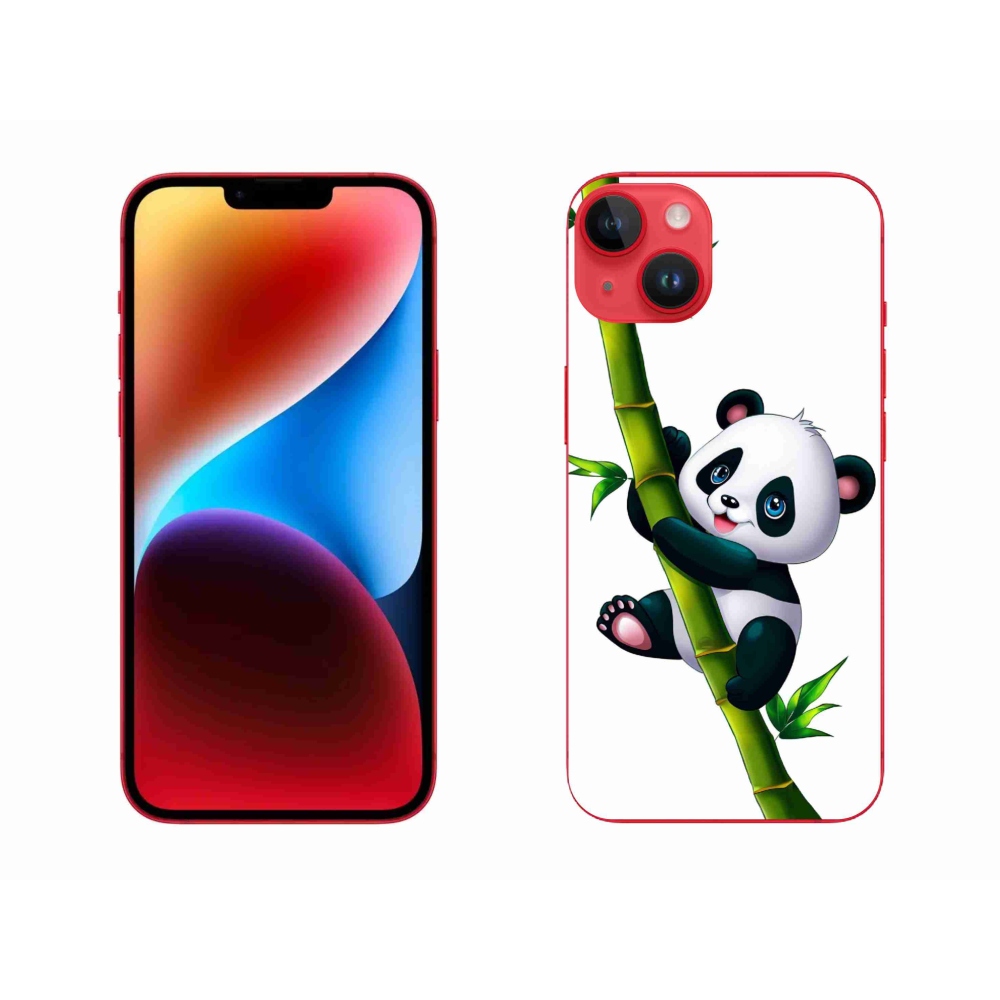 Zselés borítás mmCase iPhone 14 Plus készülékhez - panda bambuszon