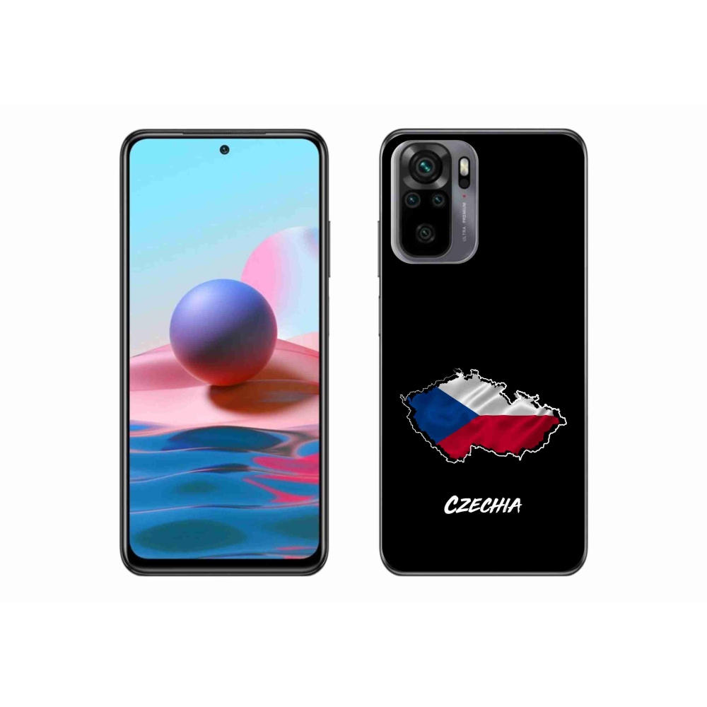 Gél borítás mmCase a Xiaomi Redmi Note 10 4G - Csehország fekete háttérrel