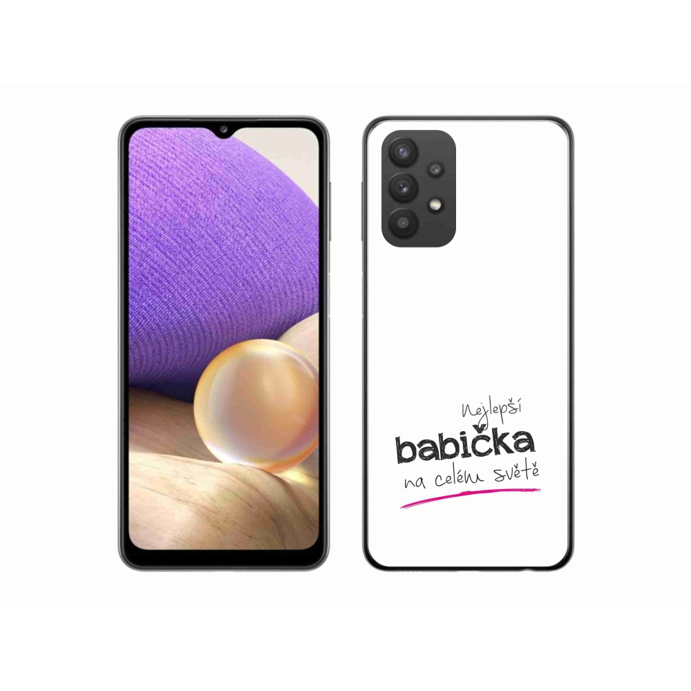 Gél borító mmCase Samsung Galaxy A32 5G - a legjobb nagymama 4 fehér háttérrel