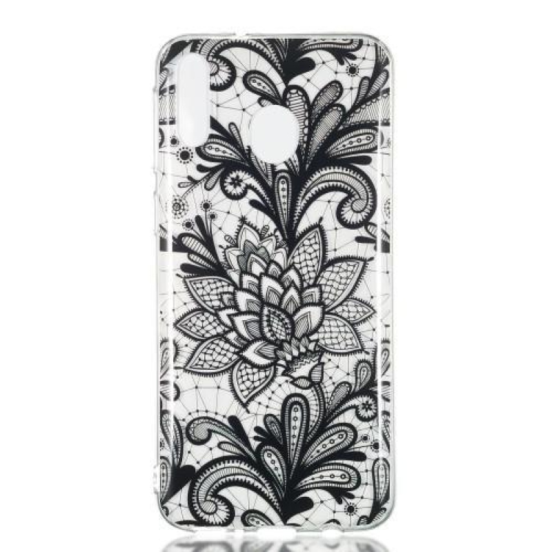 Patt gél tok Samsung Galaxy M20 készülékhez - csipke virágok