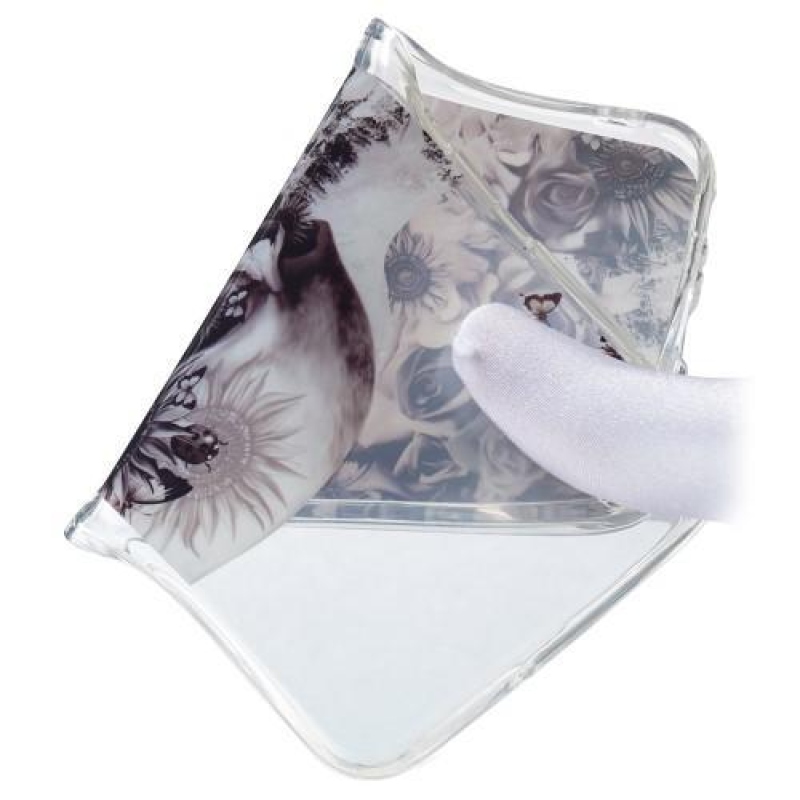 Patt gél tok mobil Samsung Galaxy M20 - koponya és virágok