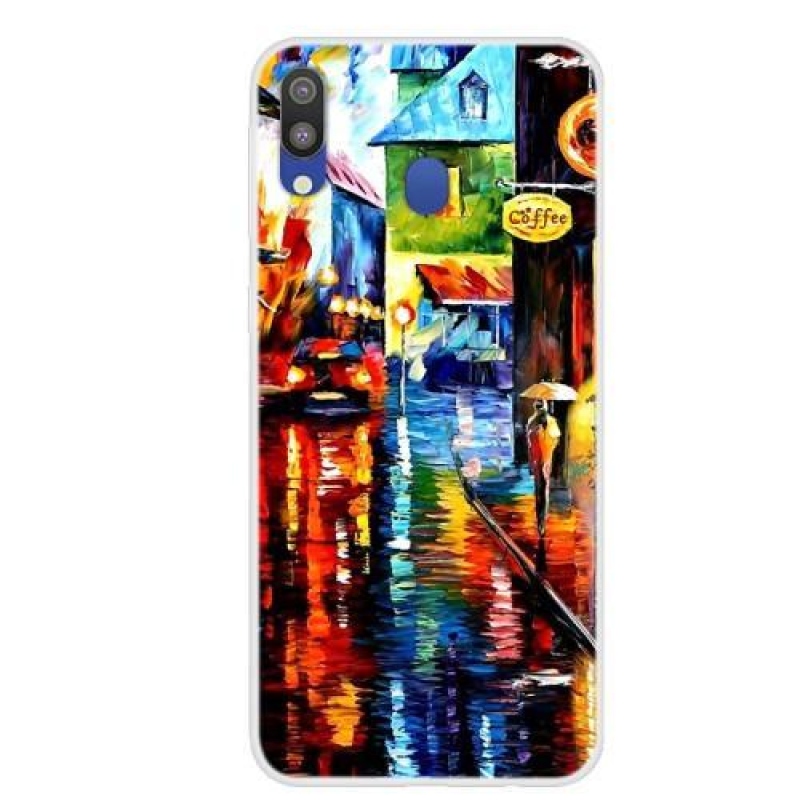 Patt zselés tok Samsung Galaxy M20-hoz - olajfestmény