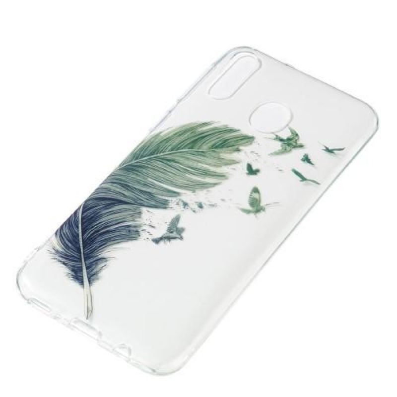 Patt gél tok Samsung Galaxy M20 készülékhez - tollak és madarak