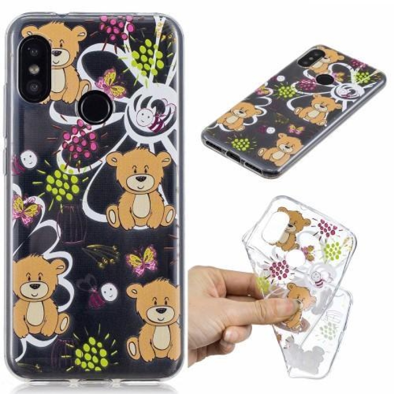 Patt gél tok a Xiaomi Mi A2 Lite számára - mackók