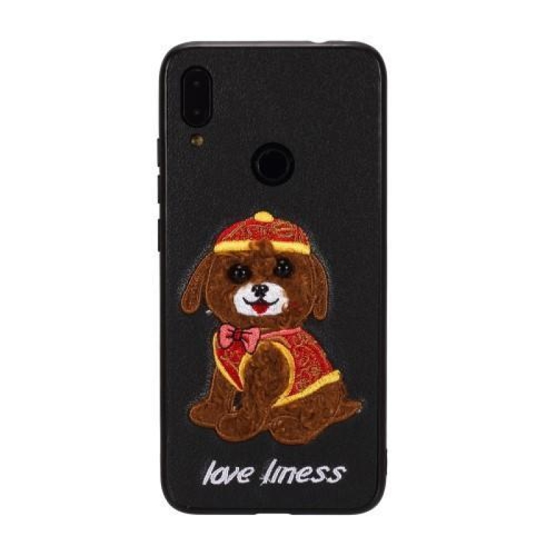 Patt zselés tok bőr mintával Xiaomi Redmi Note 7 - kutya no.2