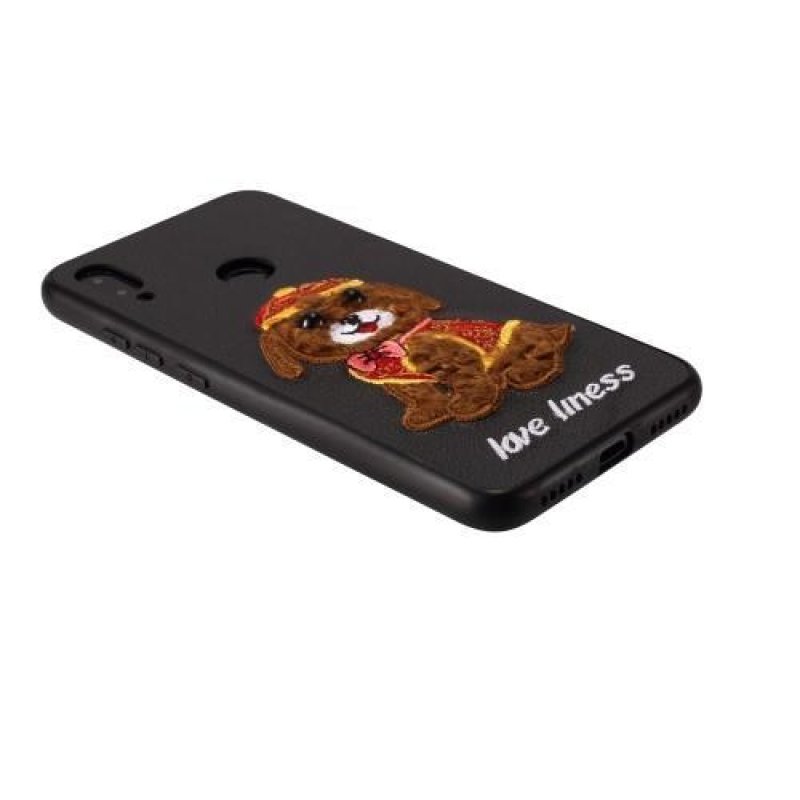 Patt zselés tok bőr mintával Xiaomi Redmi Note 7 - kutya no.2