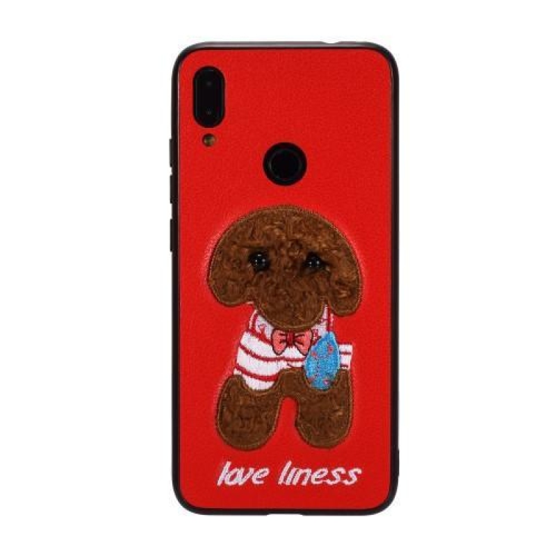 Patt zselés tok bőr mintával Xiaomi Redmi Note 7 - kutya no.3