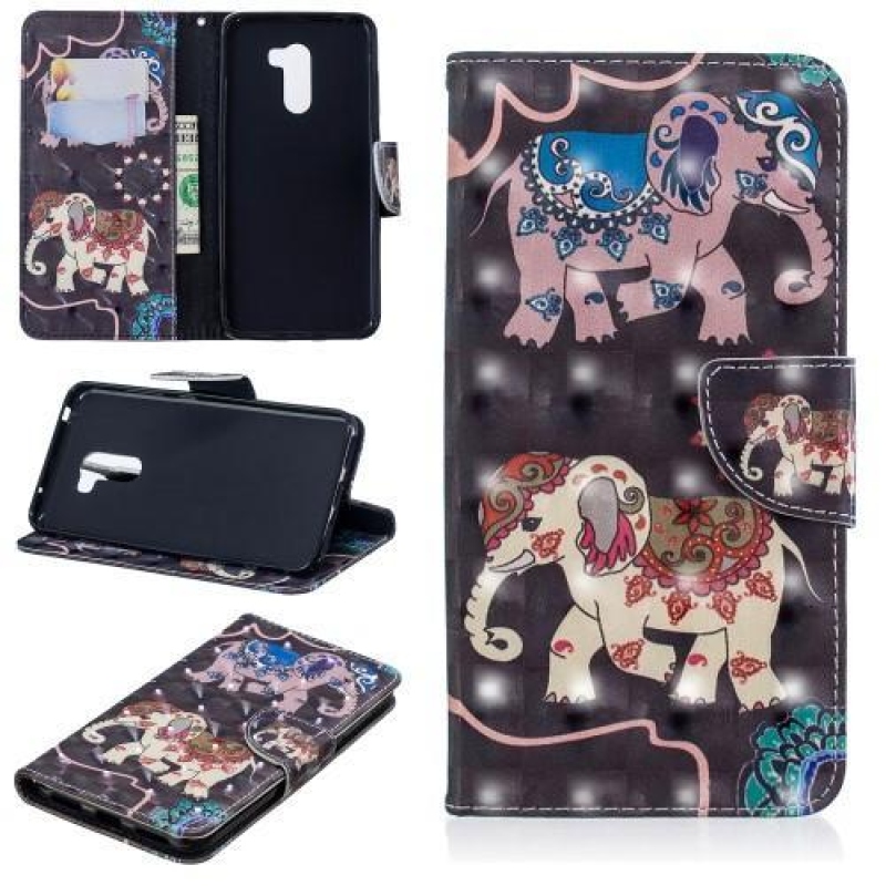 Patt PU bőr pénztárca tok a Xiaomi Pocophone F1-hez - elefánt