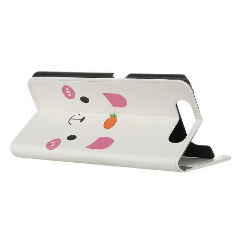 Patt PU bőr pénztárca tok Samsung Galaxy A80-hoz - aranyos mackó