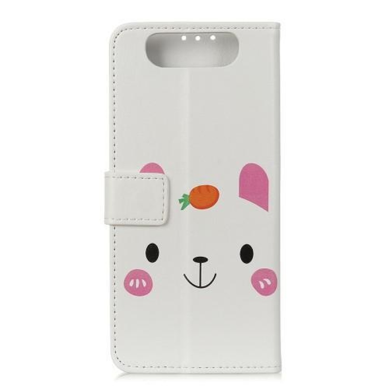 Patt PU bőr pénztárca tok Samsung Galaxy A80-hoz - aranyos mackó