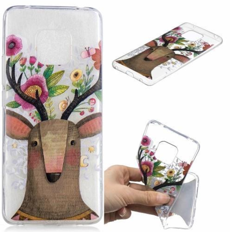 Patt szilikon borítás Huawei Mate 20 Pro készülékhez - szarvas