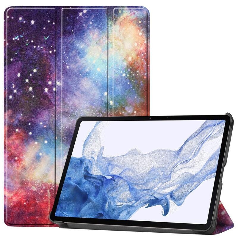 Patte intelligens PU bőr tok Samsung Galaxy Tab S8 tablethez - univerzum