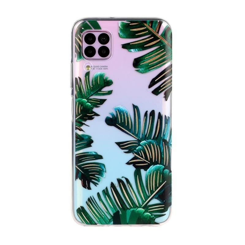 Patte zselés tok mobil Huawei P40 Lite - banán levelek