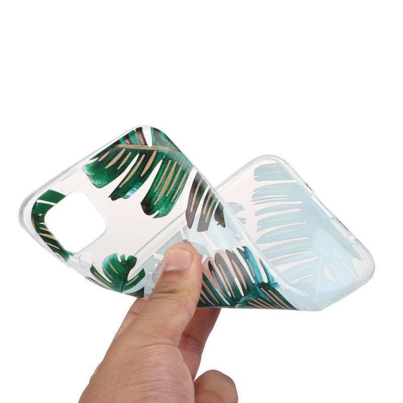 Patte zselés tok mobil Huawei P40 Lite - banán levelek