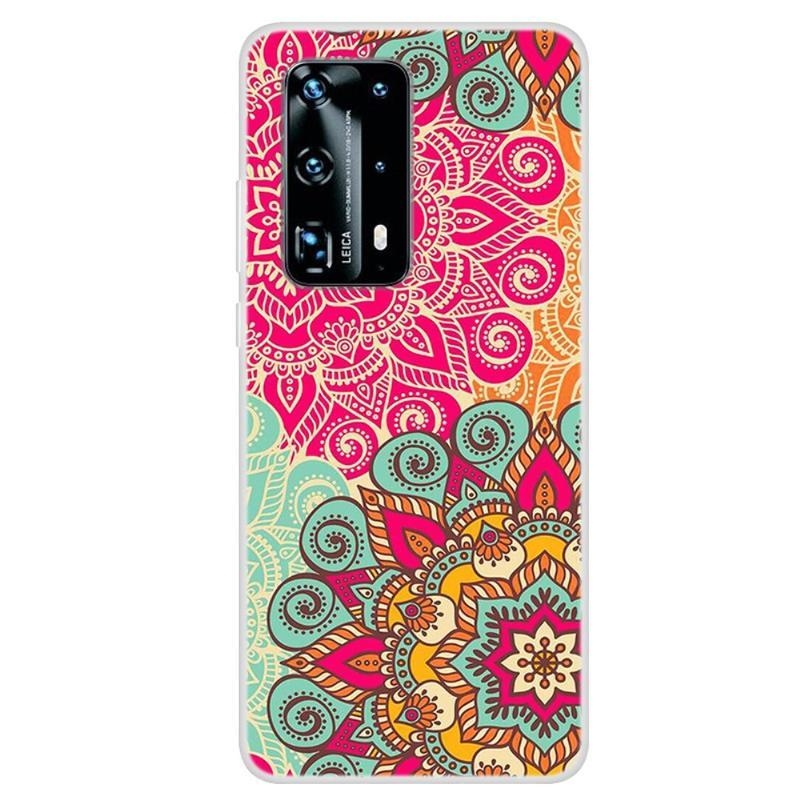 Patte zselés tok mobil Huawei P40 Pro - színes virág