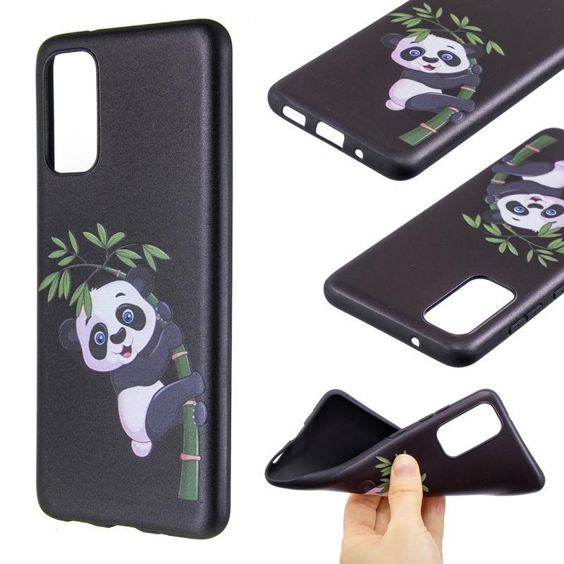 Zselés tok Samsung Galaxy S20 készülékhez - panda bambuszon