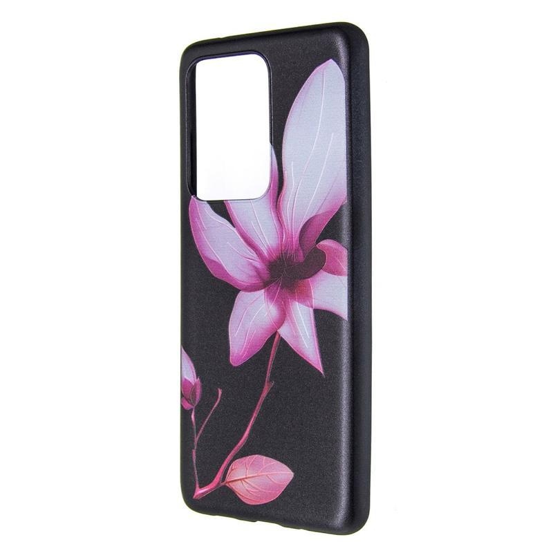 Zselés tok Samsung Galaxy S20 Ultra készülékhez - rózsaszín virág