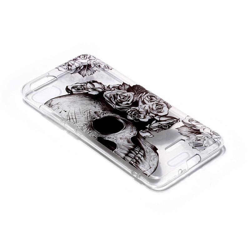 Patte zselés tok Xiaomi Redmi 6A - koponya és virágok