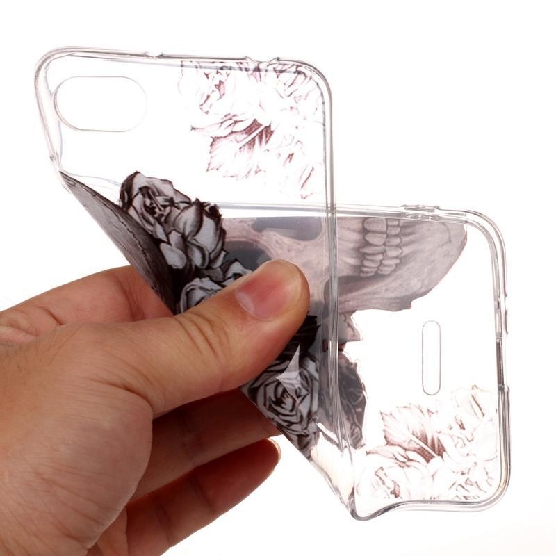 Patte zselés tok Xiaomi Redmi 6A - koponya és virágok