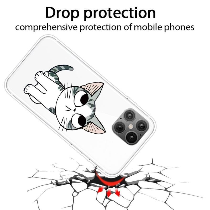 Patte zselés tok iPhone 12 Pro/12 készülékhez - aranyos macska