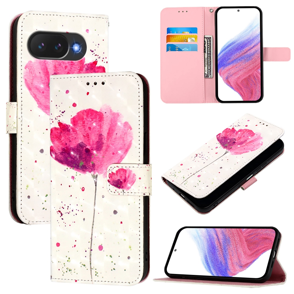 Patte könyv tok Google Pixel 10a - rózsaszín virág