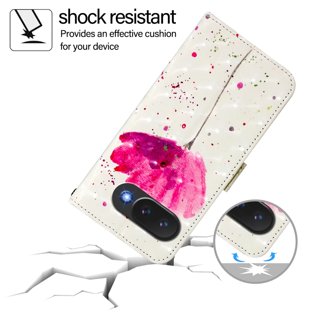 Patte könyv tok Google Pixel 10a - rózsaszín virág