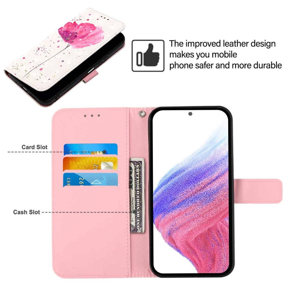 Patte könyvformájú tok a Google Pixel 11 Pro/11-hez – rózsaszín virág