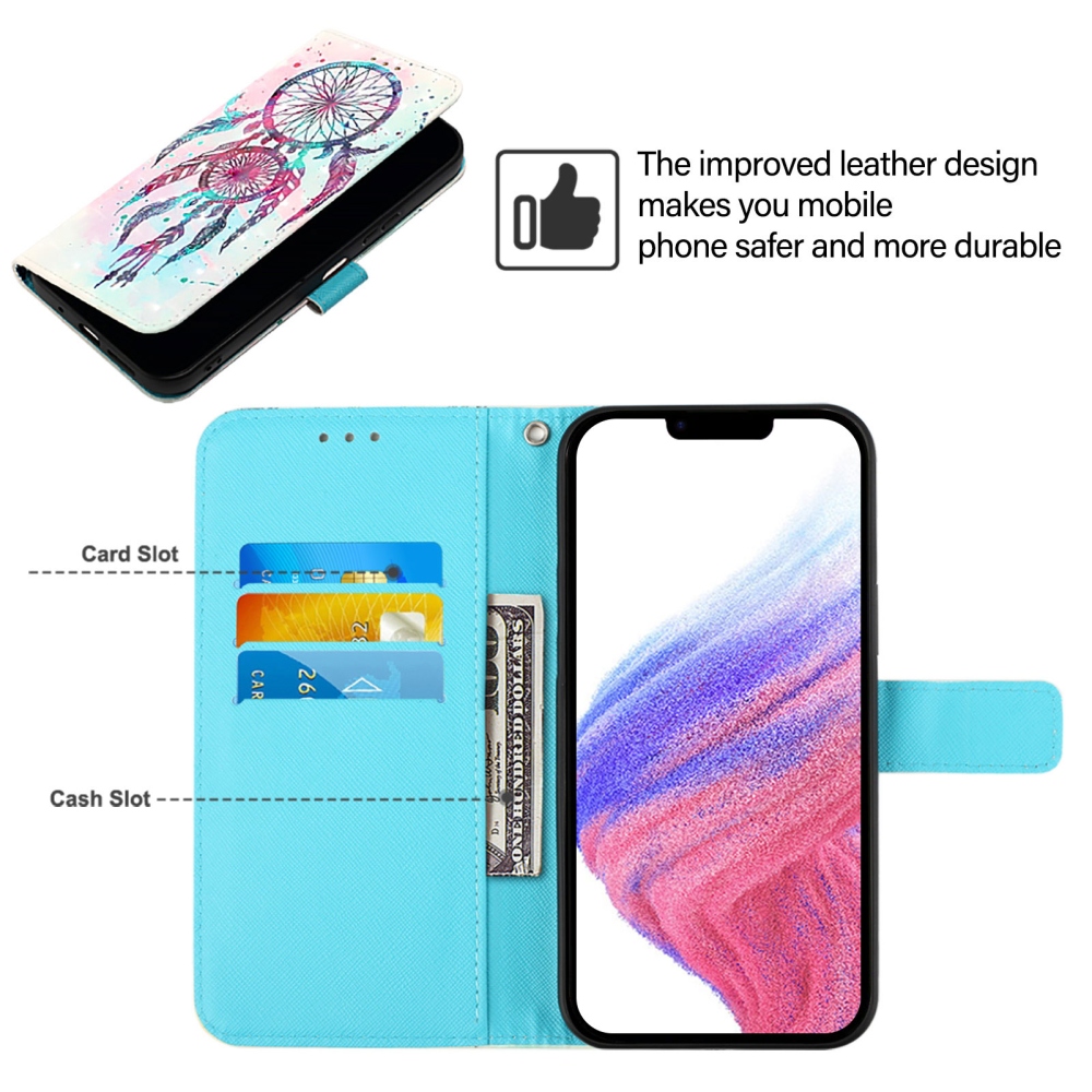 Patte könyvformájú tok az iPhone 18 Pro Max/17 Pro Max-hoz – színes álomfogó