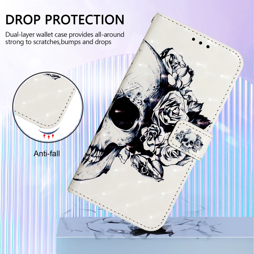 Patte könyvformájú tok az iPhone 18 Pro Max/17 Pro Max készülékhez – koponya