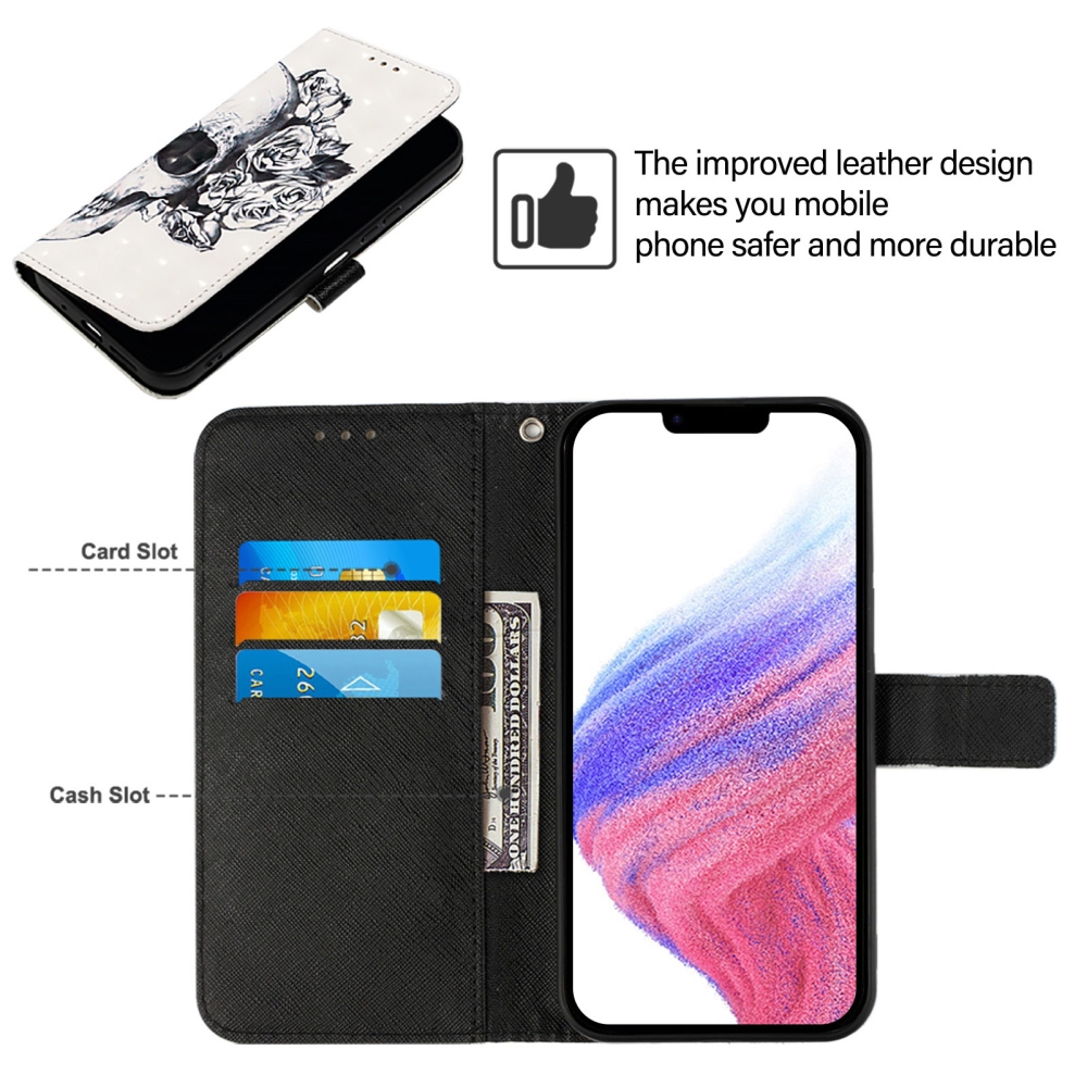 Patte könyvformájú tok az iPhone 18 Pro Max/17 Pro Max készülékhez – koponya