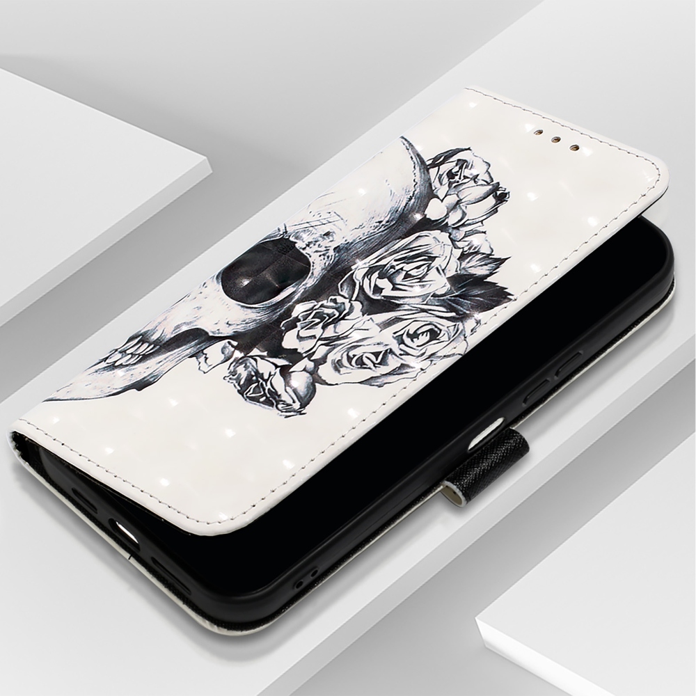 Patte könyvformájú tok az iPhone 18 Pro Max/17 Pro Max készülékhez – koponya