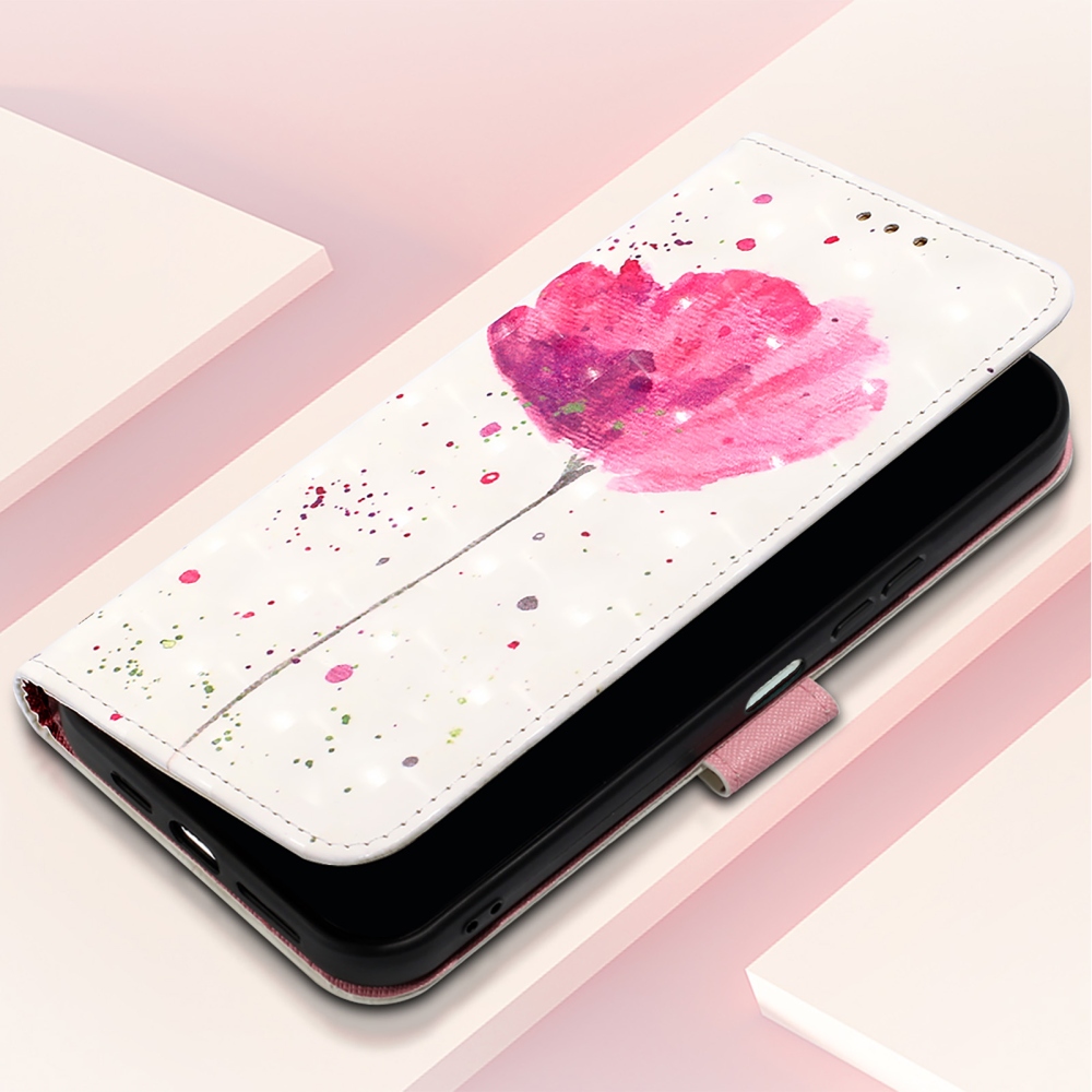 Patte könyvformájú tok az iPhone 18 Pro Max/17 Pro Max készülékhez – rózsaszín virág