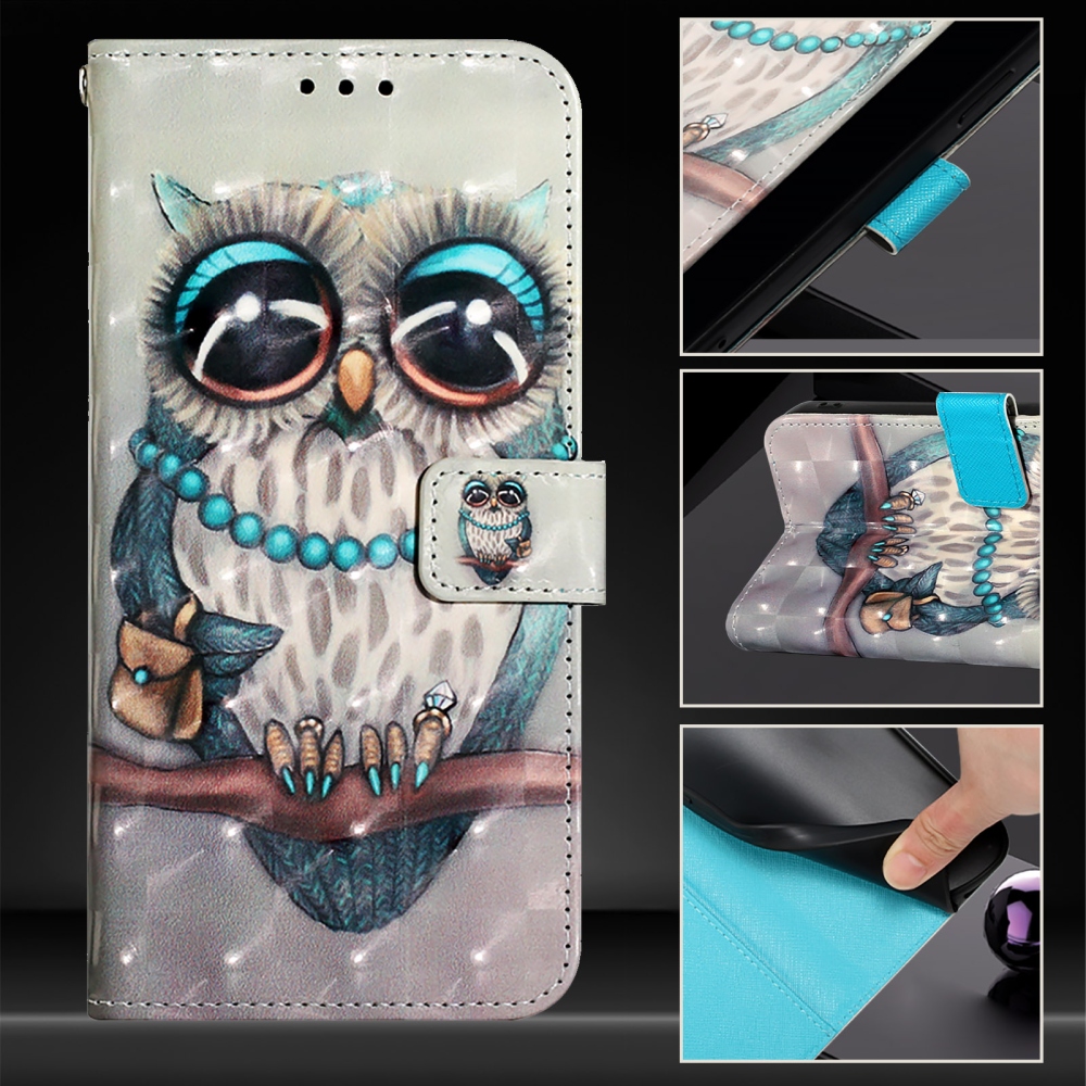 Patte könyvformájú tok az iPhone 18 Pro Max/17 Pro Max-hoz – bagoly
